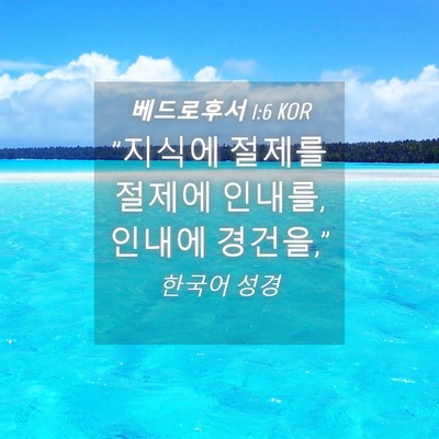 Picture 04 - 베드로후서 1:6 KOR - 