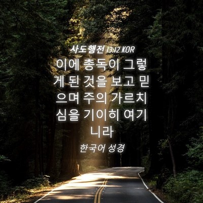Picture 04 - 사도행전 13:12 KOR - 이에 총독이 그렇게 된 것을 보고 - Bible Verse Picture