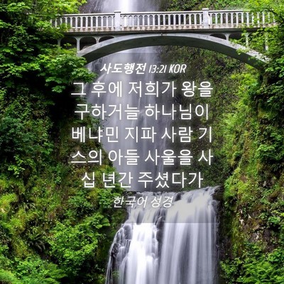Picture 04 - 사도행전 13:21 KOR - 그 후에 저희가 왕을 구하거늘 - Bible Verse Picture