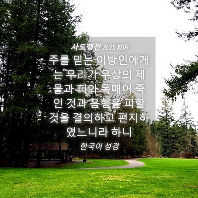 Picture 04 - 사도행전 21:25 KOR - 주를 믿는 이방인에게는 우리가 - Bible Verse Picture