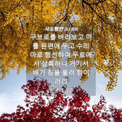 Picture 04 - 사도행전 21:3 KOR - 구브로를 바라보고 이를 왼편에 두고 - Bible Verse Picture