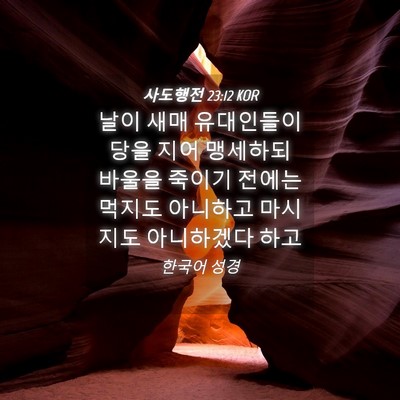 Picture 04 - 사도행전 23:12 KOR - 날이 새매 유대인들이 당을 지어 - Bible Verse Picture