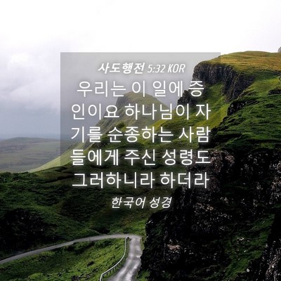 Picture 04 - 사도행전 5:32 KOR - 우리는 이 일에 증인이요 하나님이 - Bible Verse Picture