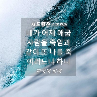 Picture 04 - 사도행전 7:28 KOR - 네가 어제 애굽 사람을 죽임과 같이 - Bible Verse Picture