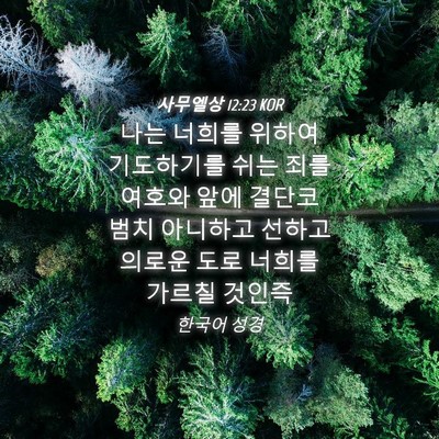 Picture 04 - 사무엘상 12:23 KOR - 나는 너희를 위하여 기도하기를 쉬는 - Bible Verse Picture