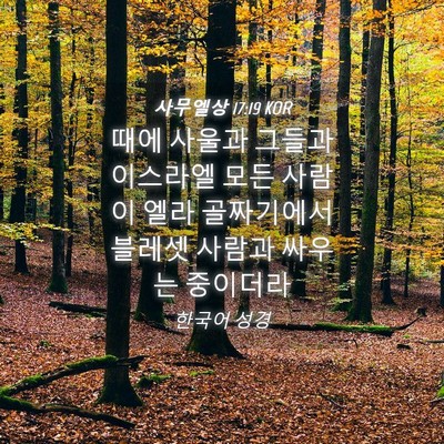 Picture 04 - 사무엘상 17:19 KOR - 때에 사울과 그들과 이스라엘 모든 - Bible Verse Picture