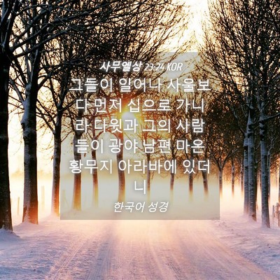 Picture 04 - 사무엘상 23:24 KOR - 그들이 일어나 사울보다 먼저 십으로 - Bible Verse Picture