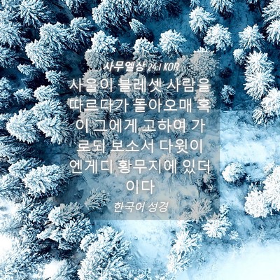 Picture 04 - 사무엘상 24:1 KOR - 사울이 블레셋 사람을 따르다가 - Bible Verse Picture