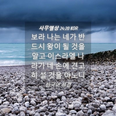 Picture 04 - 사무엘상 24:20 KOR - 보라 나는 네가 반드시 왕이 될 것을 - Bible Verse Picture
