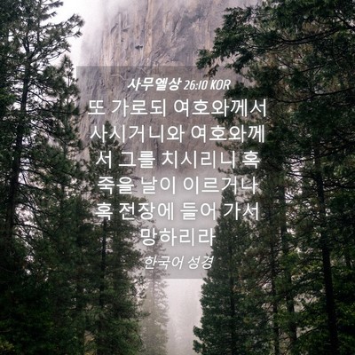 Picture 04 - 사무엘상 26:10 KOR - 또 가로되 여호와께서 사시거니와 - Bible Verse Picture