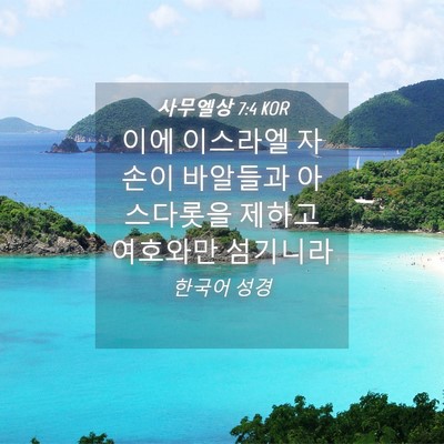 Picture 04 - 사무엘상 7:4 KOR - 이에 이스라엘 자손이 바알들과 - Bible Verse Picture