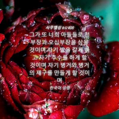 Picture 04 - 사무엘상 8:12 KOR - 그가 또 너희 아들들로 천부장과 - Bible Verse Picture