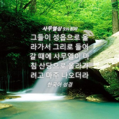 Picture 04 - 사무엘상 9:14 KOR - 그들이 성읍으로 올라가서 그리로 - Bible Verse Picture
