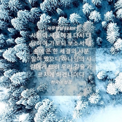 Picture 04 - 사무엘상 9:8 KOR - 사환이 사울에게 다시 대답하여 - Bible Verse Picture