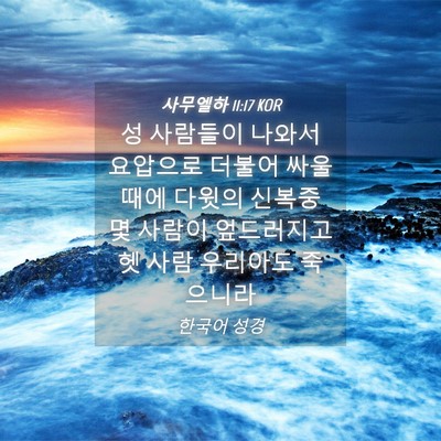 Picture 04 - 사무엘하 11:17 KOR - 성 사람들이 나와서 요압으로 더불어 - Bible Verse Picture