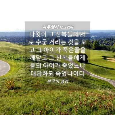Picture 04 - 사무엘하 12:19 KOR - 다윗이 그 신복들의 서로 수군 - Bible Verse Picture