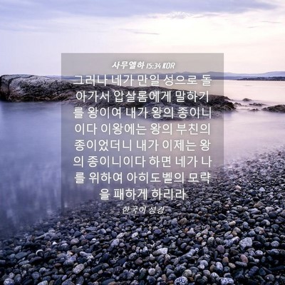 Picture 04 - 사무엘하 15:34 KOR - 그러나 네가 만일 성으로 돌아가서 - Bible Verse Picture