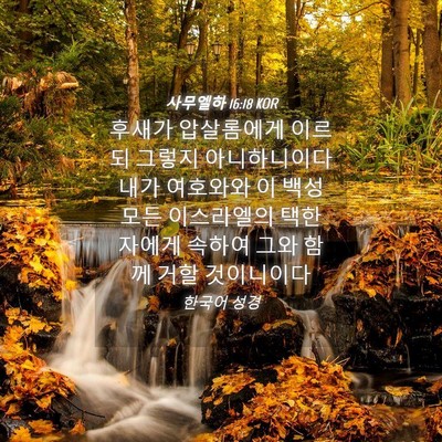 Picture 04 - 사무엘하 16:18 KOR - 후새가 압살롬에게 이르되 그렇지 - Bible Verse Picture