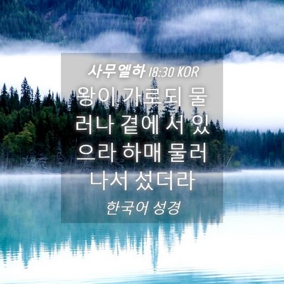 Picture 04 - 사무엘하 18:30 KOR - 왕이 가로되 물러나 곁에 서 있으라 - Bible Verse Picture