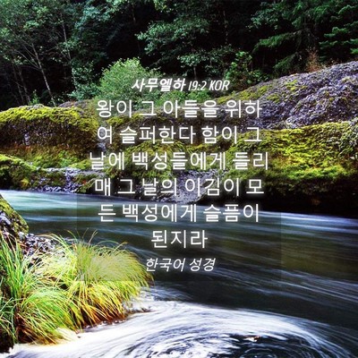 Picture 04 - 사무엘하 19:2 KOR - 왕이 그 아들을 위하여 슬퍼한다 - Bible Verse Picture