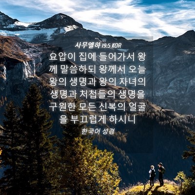Picture 04 - 사무엘하 19:5 KOR - 요압이 집에 들어가서 왕께 말씀하되 - Bible Verse Picture