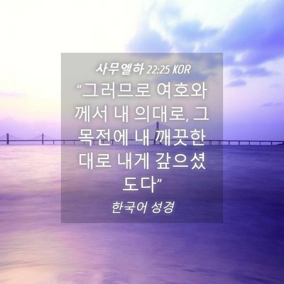Picture 04 - 사무엘하 22:25 KOR - 