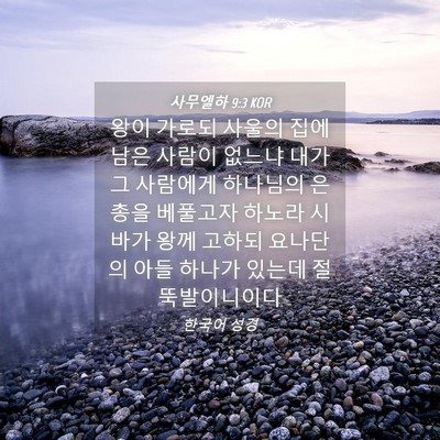 Picture 04 - 사무엘하 9:3 KOR - 왕이 가로되 사울의 집에 남은 - Bible Verse Picture
