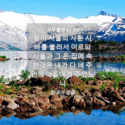 Picture 04 - 사무엘하 9:9 KOR - 왕이 사울의 사환 시바를 불러서 - Bible Verse Picture