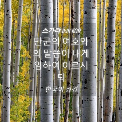 Picture 04 - 스가랴 8:18 KOR - 만군의 여호와의 말씀이 내게 임하여 - Bible Verse Picture