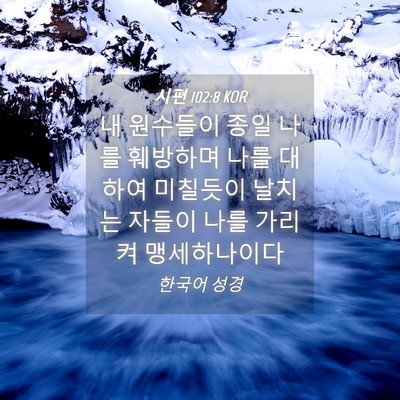 Picture 04 - 시편 102:8 KOR - 내 원수들이 종일 나를 훼방하며 - Bible Verse Picture