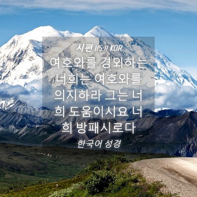 Picture 04 - 시편 115:11 KOR - 여호와를 경외하는 너희는 여호와를 - Bible Verse Picture