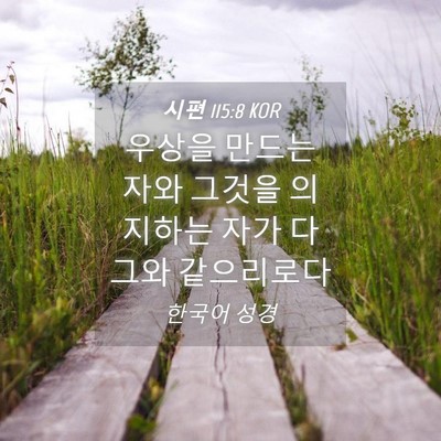 Picture 04 - 시편 115:8 KOR - 우상을 만드는 자와 그것을 의지하는 - Bible Verse Picture