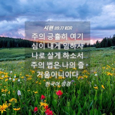 Picture 04 - 시편 119:77 KOR - 주의 긍휼히 여기심이 내게 임하사 - Bible Verse Picture