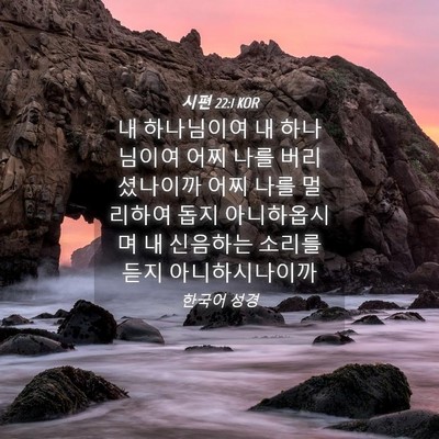 Picture 04 - 시편 22:1 KOR - 내 하나님이여 내 하나님이여 어찌 - Bible Verse Picture