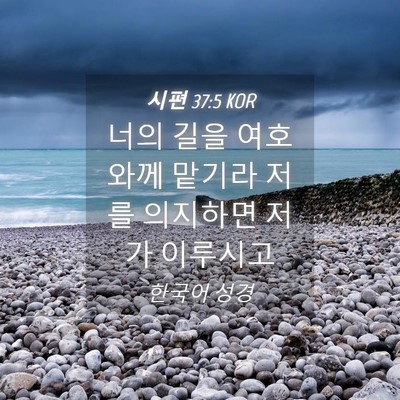 Picture 04 - 시편 37:5 KOR - 너의 길을 여호와께 맡기라 저를 - Bible Verse Picture