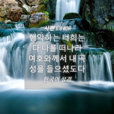 Picture 04 - 시편 6:8 KOR - 행악하는 너희는 다 나를 떠나라 - Bible Verse Picture