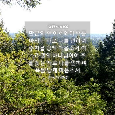 Picture 04 - 시편 69:6 KOR - 만군의 주 여호와여 주를 바라는 - Bible Verse Picture