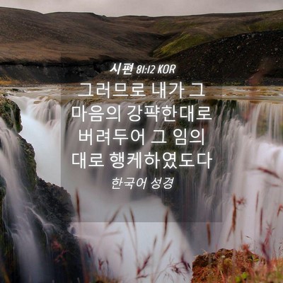 Picture 04 - 시편 81:12 KOR - 그러므로 내가 그 마음의 강퍅한대로 - Bible Verse Picture