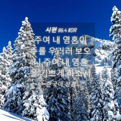 Picture 04 - 시편 86:4 KOR - 주여 내 영혼이 주를 우러러 보오니 - Bible Verse Picture