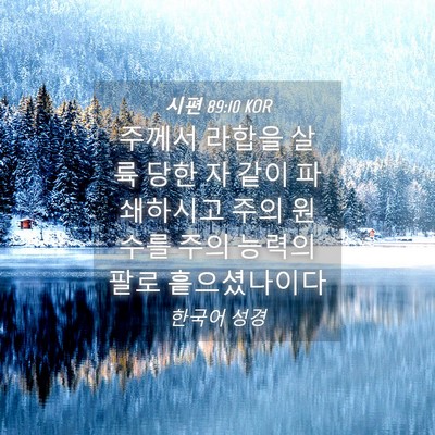Picture 04 - 시편 89:10 KOR - 주께서 라합을 살륙 당한 자 같이 - Bible Verse Picture