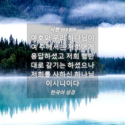 Picture 04 - 시편 99:8 KOR - 여호와 우리 하나님이여 주께서는 - Bible Verse Picture