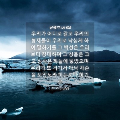 Picture 04 - 신명기 1:28 KOR - 우리가 어디로 갈꼬 우리의 형제들이 - Bible Verse Picture