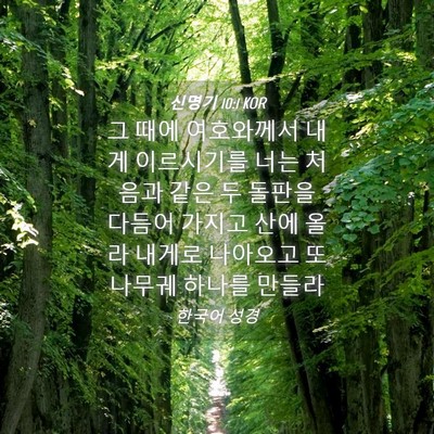 Picture 04 - 신명기 10:1 KOR - 그 때에 여호와께서 내게 이르시기를 - Bible Verse Picture