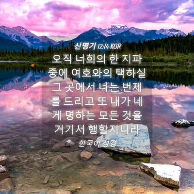 Picture 04 - 신명기 12:14 KOR - 오직 너희의 한 지파 중에 여호와의 - Bible Verse Picture