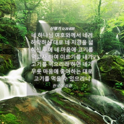 Picture 04 - 신명기 12:20 KOR - 네 하나님 여호와께서 네게 허락하신 - Bible Verse Picture