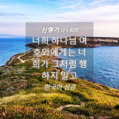 Picture 04 - 신명기 12:4 KOR - 너희 하나님 여호와에게는 너희가 - Bible Verse Picture