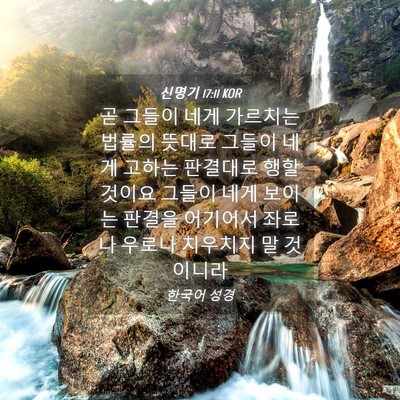 Picture 04 - 신명기 17:11 KOR - 곧 그들이 네게 가르치는 법률의 - Bible Verse Picture