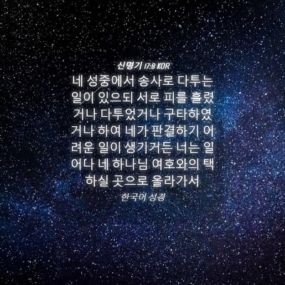 Picture 04 - 신명기 17:8 KOR - 네 성중에서 송사로 다투는 일이 - Bible Verse Picture