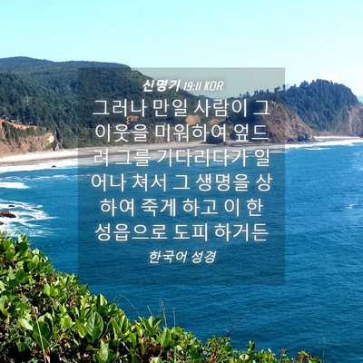 Picture 04 - 신명기 19:11 KOR - 그러나 만일 사람이 그 이웃을 - Bible Verse Picture