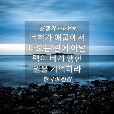 Picture 04 - 신명기 25:17 KOR - 너희가 애굽에서 나오는 길에 - Bible Verse Picture